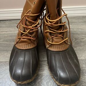 L.L. Bean Tan and Black Outdoor Boots